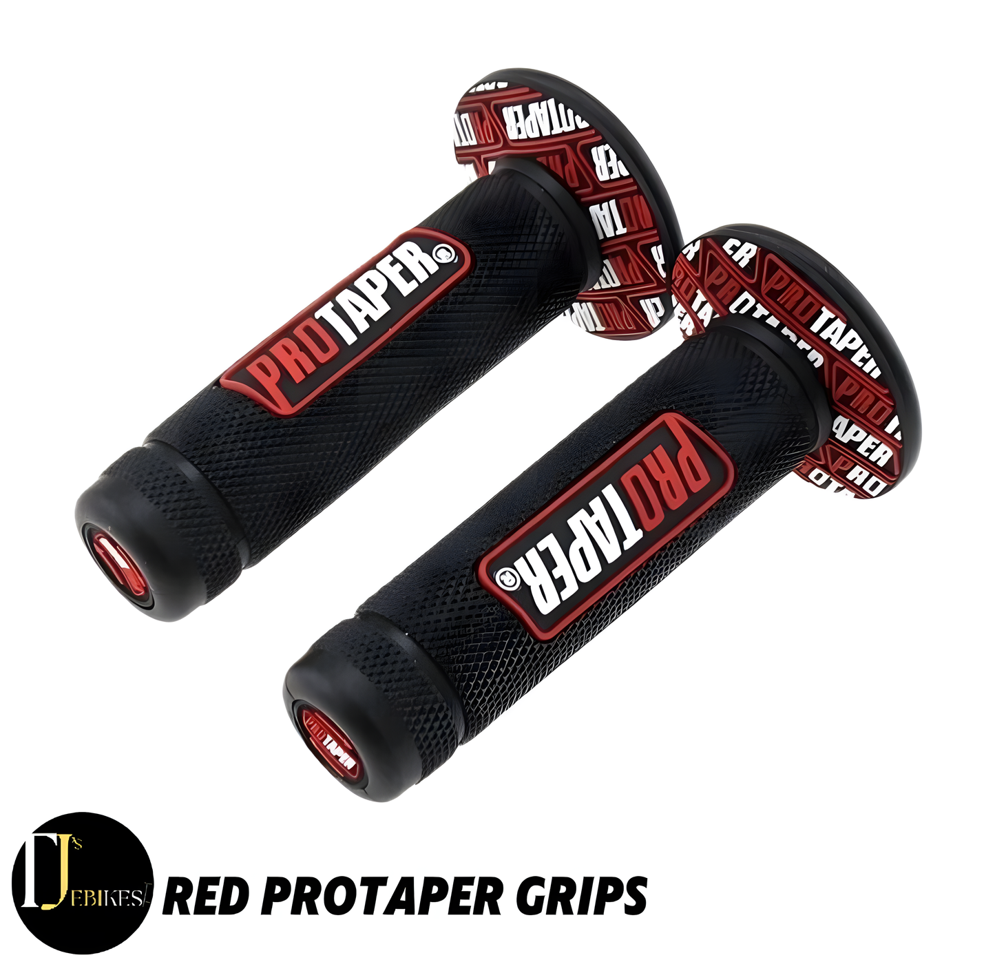 Red Pro taper dual density grips - Red Mx Handlebar Pad Motorcross Motocross Enduro
