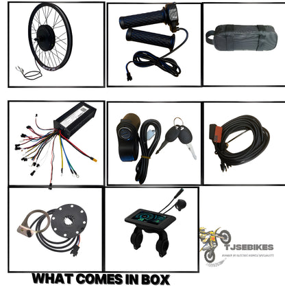 2000W 52V 60V 72V REAR WHEELUKC1+  DISPLAY E-BIKE CONVERSION  KIT HIGH TORQUE MOTOR