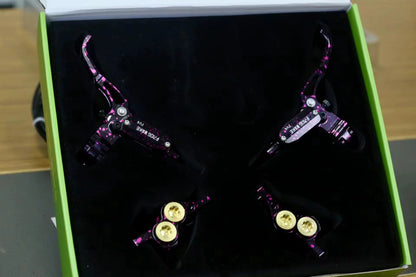 Black FY4 brakes with 203mm sram rotors