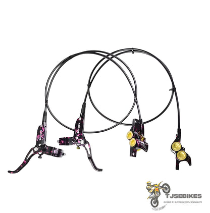 Black FY4 brakes with 203mm sram rotors