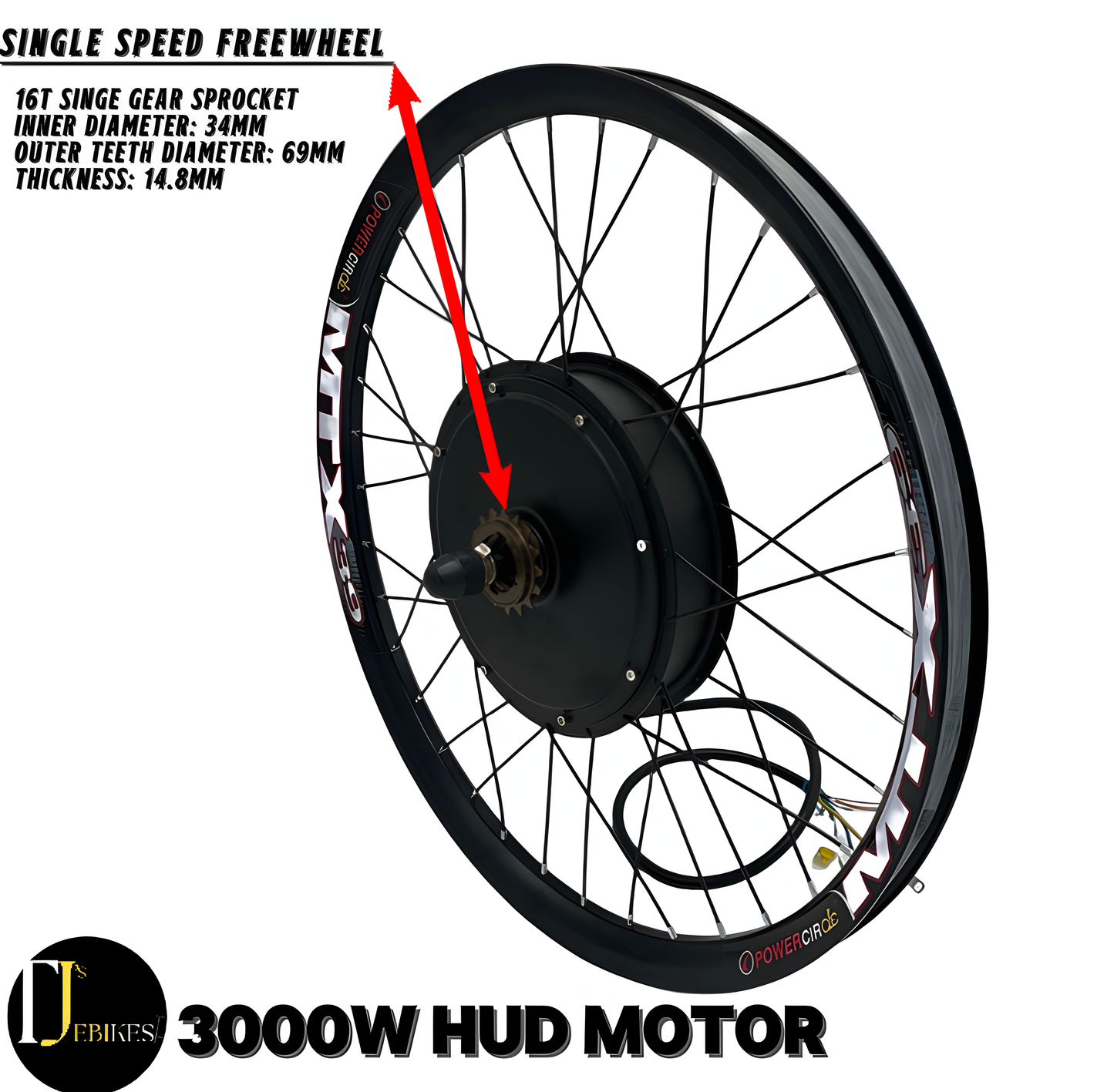 3000W EBike Conversion Kit 80A SABVOTON Controller 48V 52v 60v 72v high toque electric bike MTX conversion kit MTX39 Rim 26” 27.5” 29” sizes