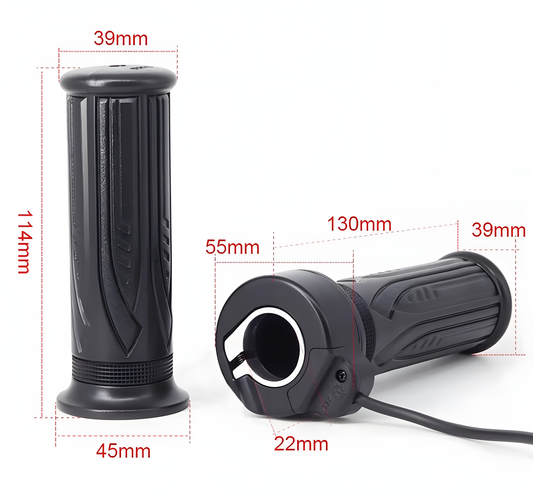 Full Twist Throttle Electric Ebike Right Hand 3 Pin E Bike Grip Twist Throttle