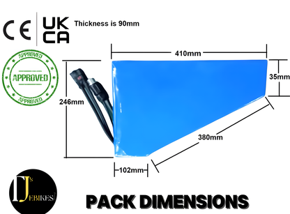 72v 30AH 60a ANT BMS TRIANGLE EBIKE BATTERY