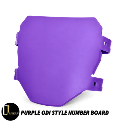 ODI Style Purple Number Board MTB EBike Surron Talaria KKE Fox 35 40 Universal