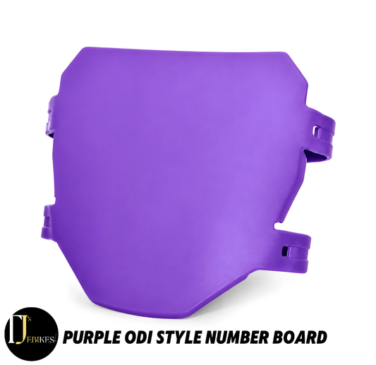 ODI Style Purple Number Board MTB EBike Surron Talaria KKE Fox 35 40 Universal