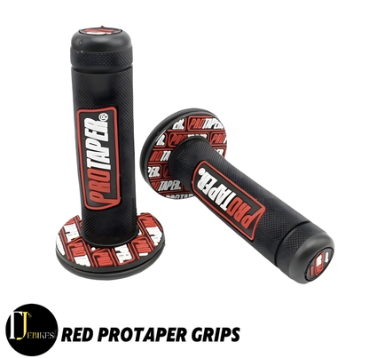 Red Pro taper dual density grips - Red Mx Handlebar Pad Motorcross Motocross Enduro