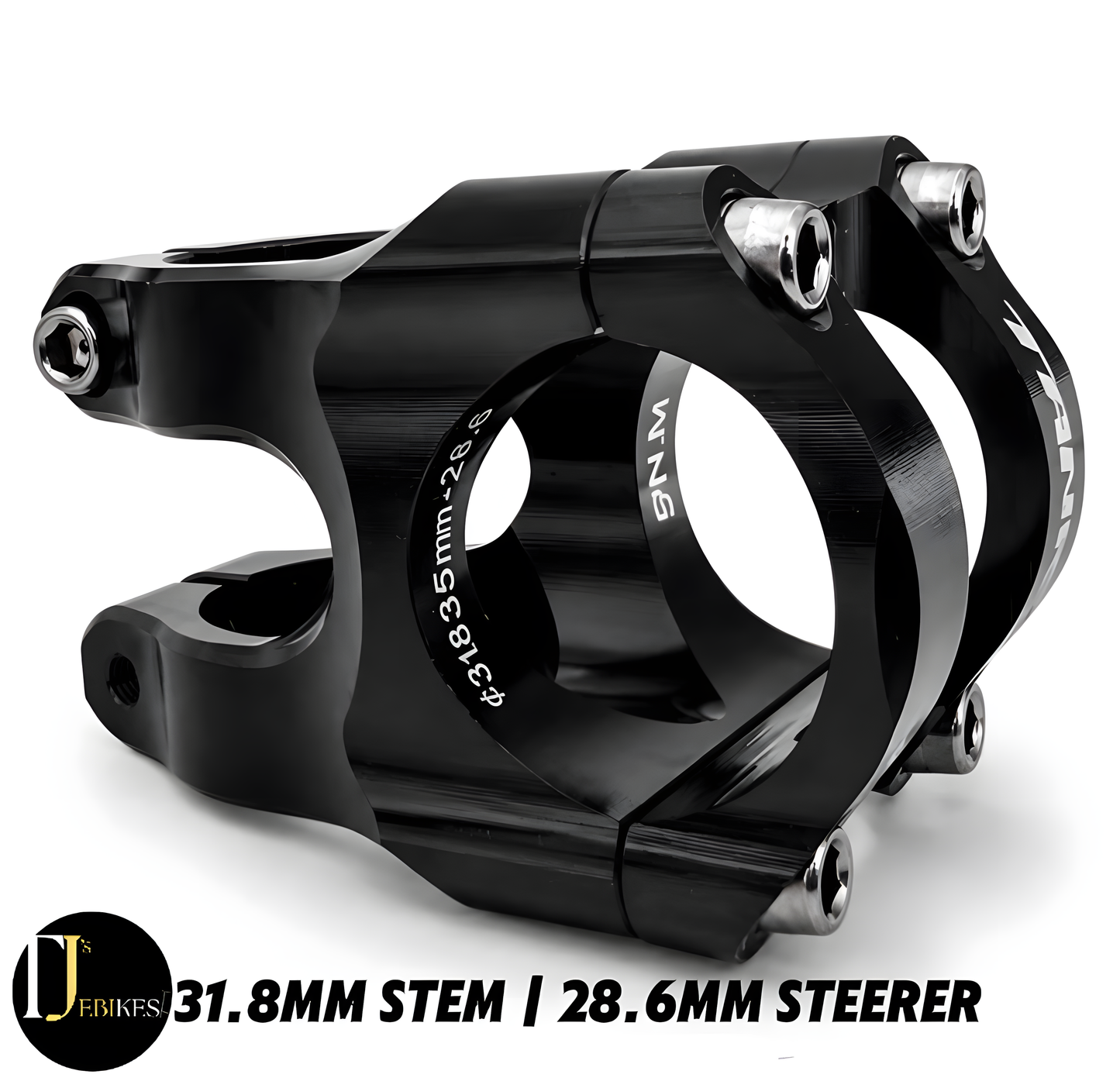 Black MTB Bike Stem Aluminum Alloy Ultralight High Strength Short 35mm/31.8mm
