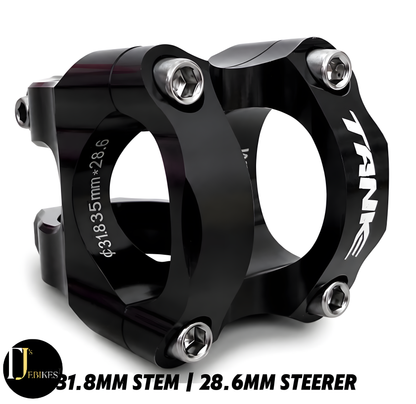 Black MTB Bike Stem Aluminum Alloy Ultralight High Strength Short 35mm/31.8mm