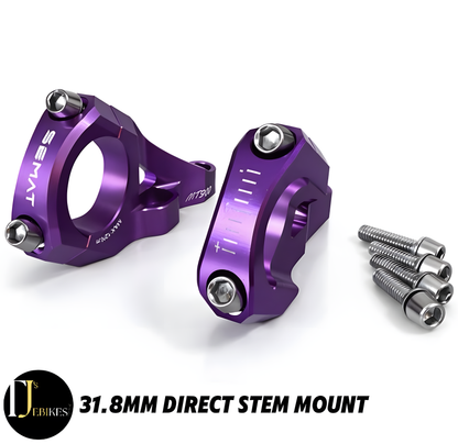 Direct Mount Stem CNC Alloy 31.8mm Anodized Purple  MTB Downhill BMX Bike Stem