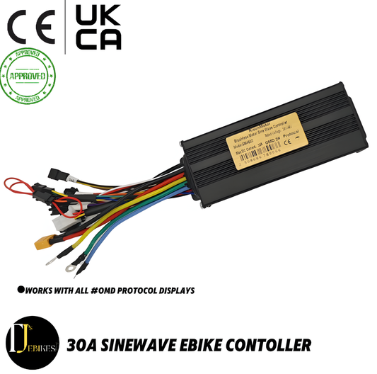 30A Sine Wave Ebike Controller/ 36V 48V 52V 750W-1000W 3-Mode Sine Wave Controller for Electric Bike