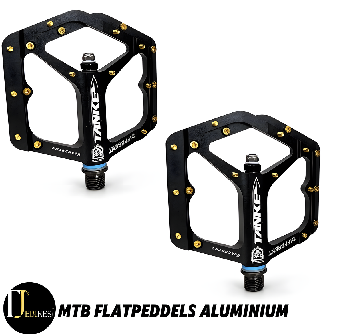 TANKE MTB Bike Pedals Flat Sealed Bearing 9/16″ Aluminium Alloy Bicycle Pedals
