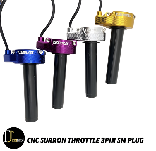 SurRon EBike Twist Throttle - 3Pin  Plug Suits DIY EBike's - Very Long wire length - CNC SurRon Ebike Twist Throttle