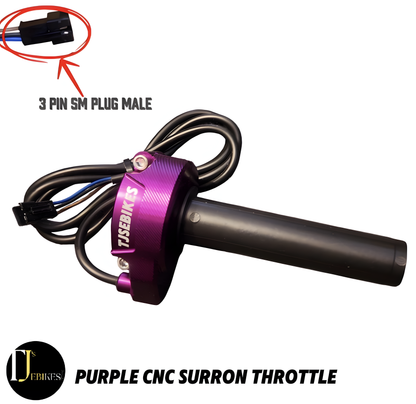 SurRon EBike Twist Throttle - 3Pin  Plug Suits DIY EBike's - Very Long wire length - CNC SurRon Ebike Twist Throttle