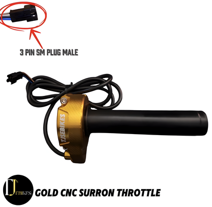SurRon EBike Twist Throttle - 3Pin  Plug Suits DIY EBike's - Very Long wire length - CNC SurRon Ebike Twist Throttle