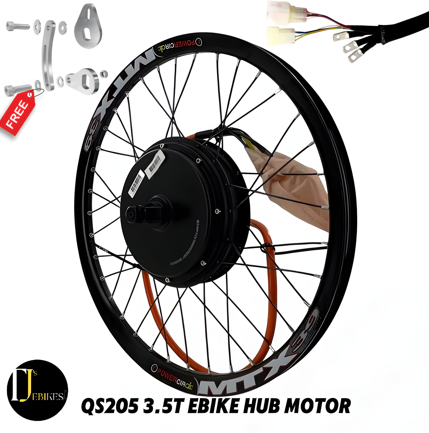 Qs205 5000w EBIKE HUB Motor MTX39 wheel 150-155mm Dropout Rear Wheel 26'' 27.5'' 29'' Rim (only motor)