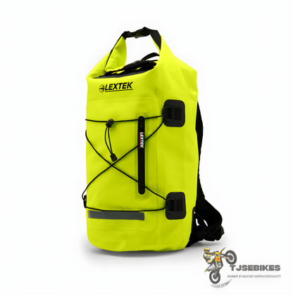 Lextek Waterproof Dry Bag Backpack 30Litre Fluorescent Yellow