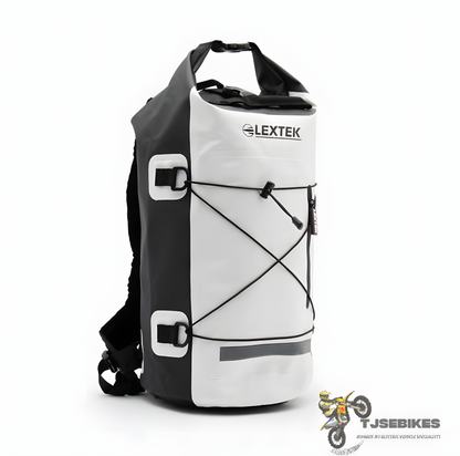 Lextek Waterproof Dry Bag Backpack 30L White/Black