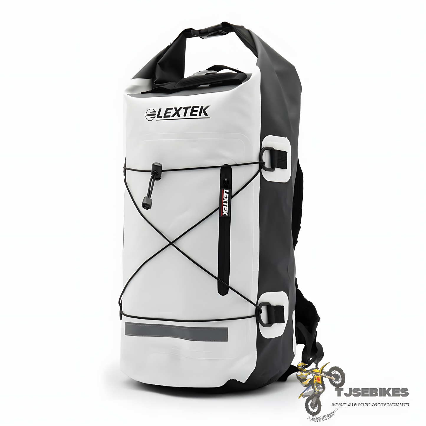 Lextek Waterproof Dry Bag Backpack 30L White/Black