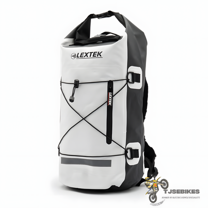 Lextek Waterproof Dry Bag Backpack 30L White/Black
