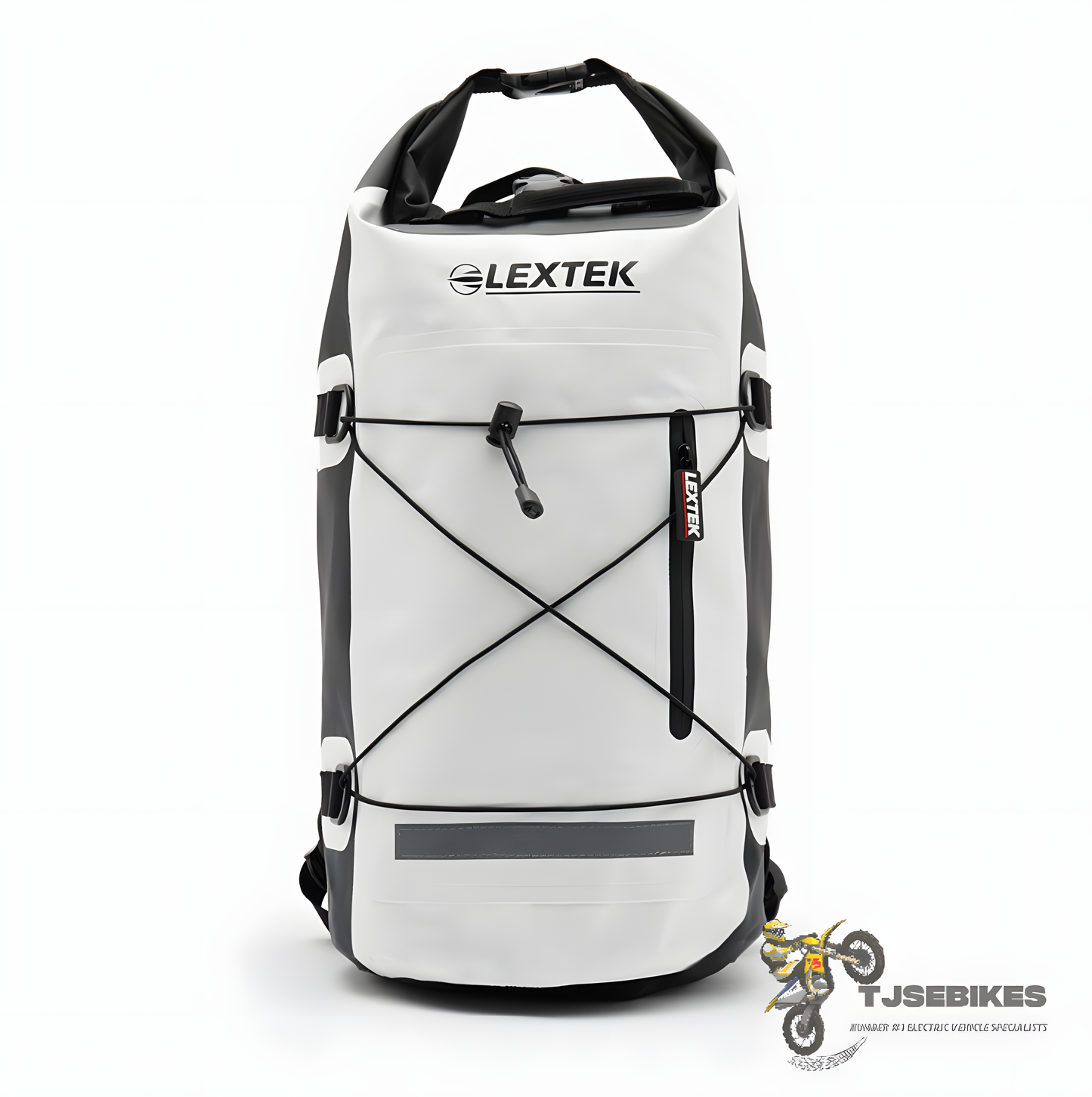 Lextek Waterproof Dry Bag Backpack 30L White/Black