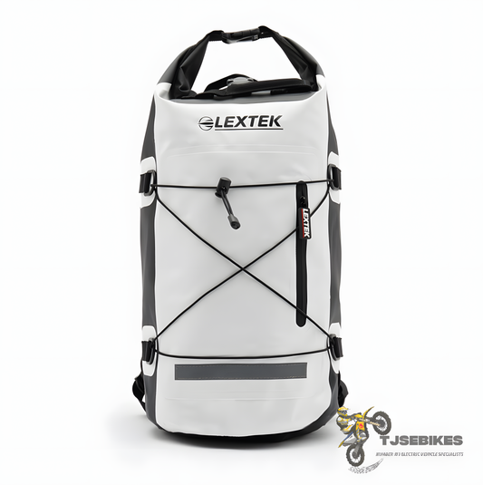 Lextek Waterproof Dry Bag Backpack 30L White/Black