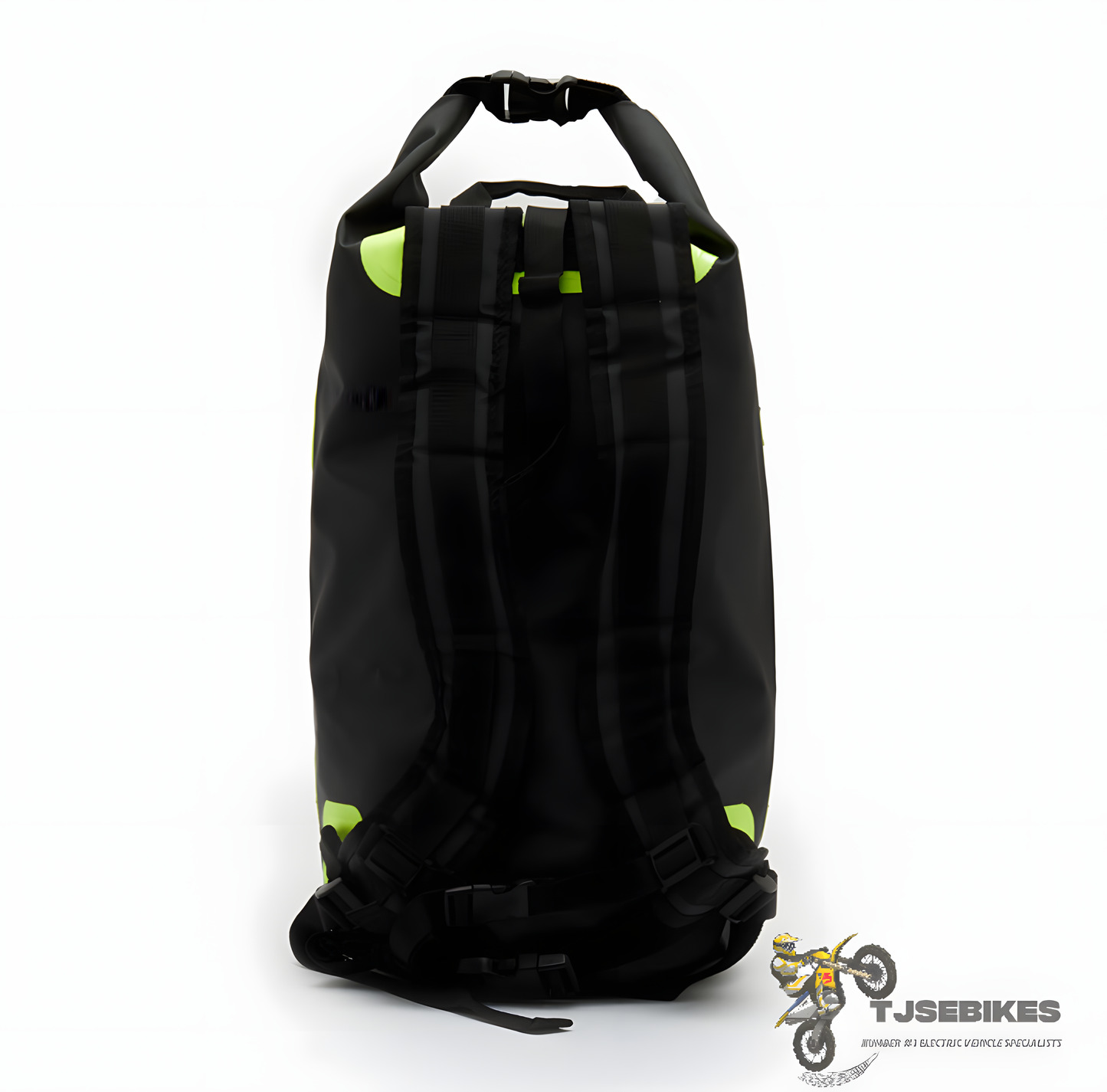Lextek Waterproof Dry Bag Backpack 30Litre for Motorcycle Black/Fluorescent Yellow