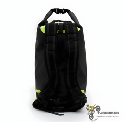 Lextek Waterproof Dry Bag Backpack 30Litre for Motorcycle Black/Fluorescent Yellow