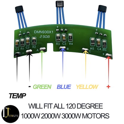 EBike Hub Motor Hall Sensor PCB Board 4451H 441F Circuit Plate for 1000W 2000W 3000W Ebike Hub Motors
