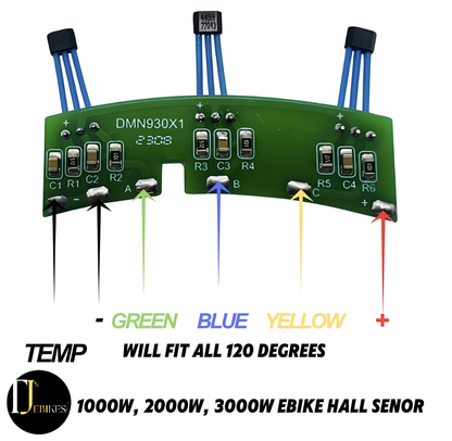 EBike Hub Motor Hall Sensor PCB Board 4451H 441F Circuit Plate for 1000W 2000W 3000W Ebike Hub Motors