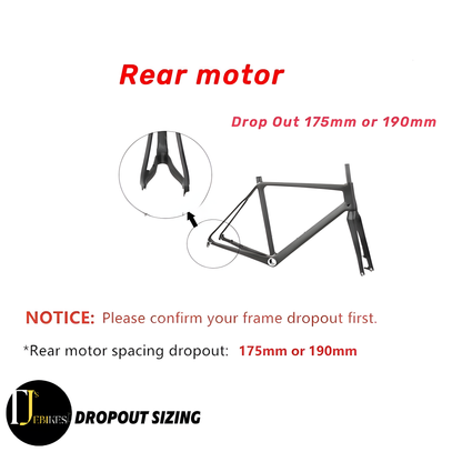 3000W EBIKE HUB Motor wheel 175/190mm Dropout Fat Rear Wheel 20'' 24'' 26''x4.0 Rim (only motor)