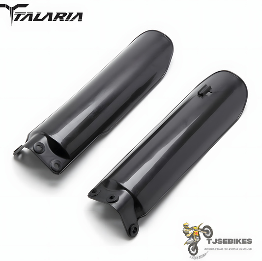 Talaria Blank Fork Protector Pair Black Street Motorcycle Screw-on Painted FRONT
