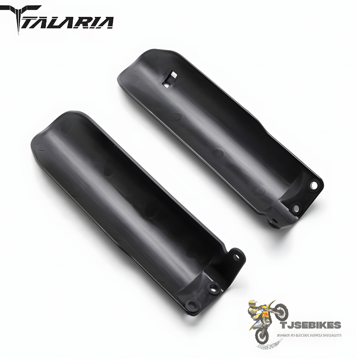 Talaria Blank Fork Protector Pair Black Street Motorcycle Screw-on Painted FRONT