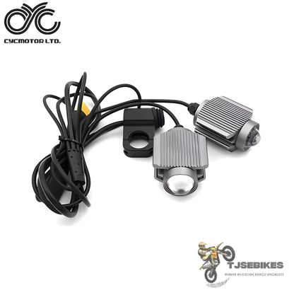 CYC eBike Headlight for Mid-Drive eBike Kits – High & Low Beam, XT-90 Connector, Waterproof, Universal CYC Compatibility