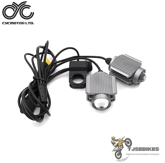 CYC eBike Headlight for Mid-Drive eBike Kits – High & Low Beam, XT-90 Connector, Waterproof, Universal CYC Compatibility