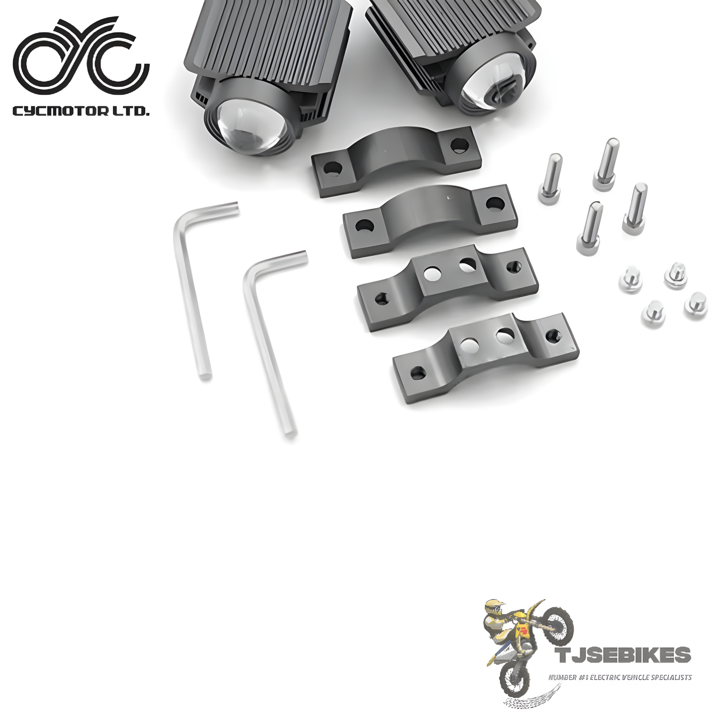 CYC eBike Headlight for Mid-Drive eBike Kits – High & Low Beam, XT-90 Connector, Waterproof, Universal CYC Compatibility