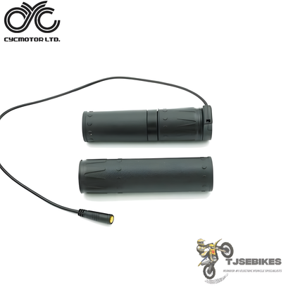 CYC Half Twist Throttle – 3-Pin Julet Female Connector for CYC Mid-Drive eBike Motor Kits