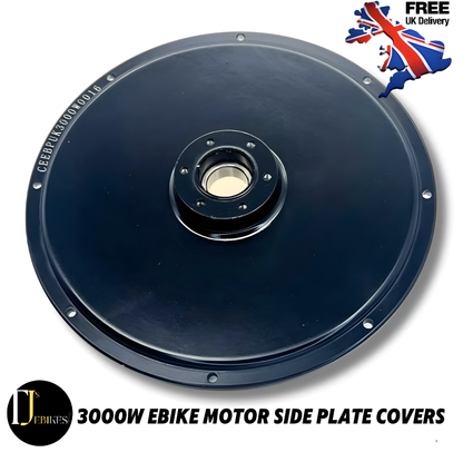 3000W Ebike Motor Side Cover Plate Freewheel & Brake Side 17mm & 22mm Bearing Black