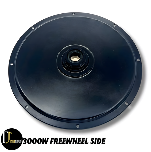 3000W Ebike Motor Side Cover Plate Freewheel & Brake Side 17mm & 22mm Bearing Black
