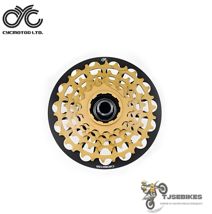 CYC Heavy-Duty 5-Speed eBike Drivetrain Upgrade Kit – Reinforced Cassette, AlexRims 5SB Hub, Microshift Advent Clutch Shifting & KMC e9 Turbo EPT Chain – Built for CYC Mid-Drive Systems