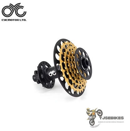 CYC Heavy-Duty 5-Speed eBike Drivetrain Upgrade Kit – Reinforced Cassette, AlexRims 5SB Hub, Microshift Advent Clutch Shifting & KMC e9 Turbo EPT Chain – Built for CYC Mid-Drive Systems