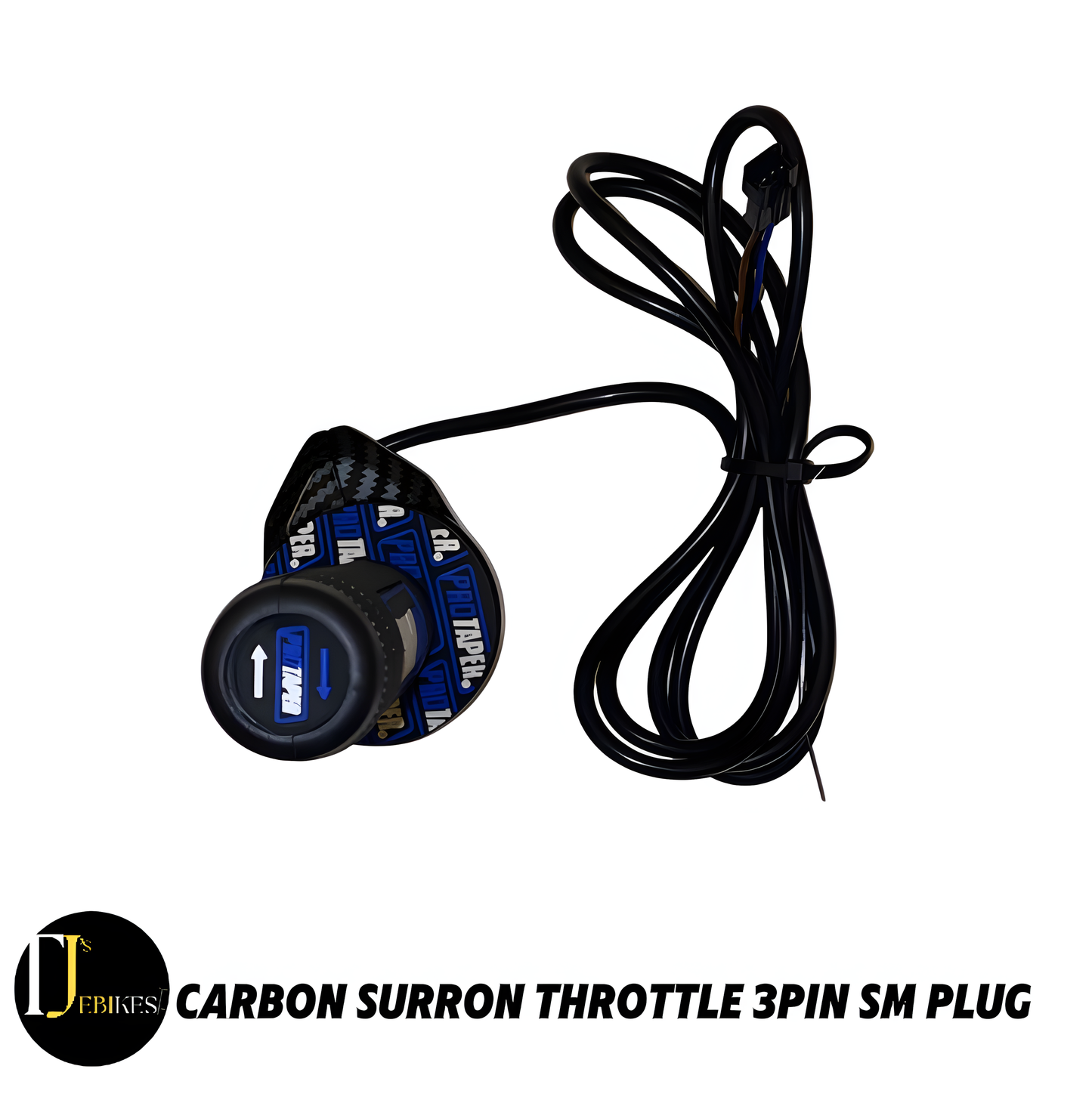 SurRon EBike Twist Throttle - Navy Blue Pro Grips - 3 Pin SM JST Plug Suits DIY EBike’s - Very Long wire length - 48 HOURS UK SHIPPING