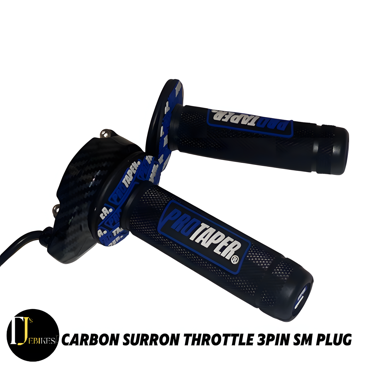 SurRon EBike Twist Throttle - Navy Blue Pro Grips - 3 Pin SM JST Plug Suits DIY EBike’s - Very Long wire length - 48 HOURS UK SHIPPING