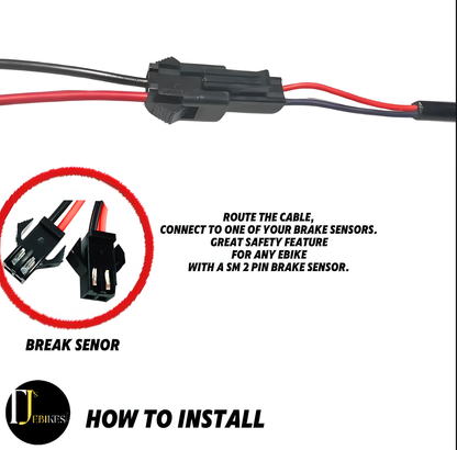 EBike Kill Switch Brake Sensor Lever Kit 2 Pin SM 2 Way 22MM Handlebar Switch