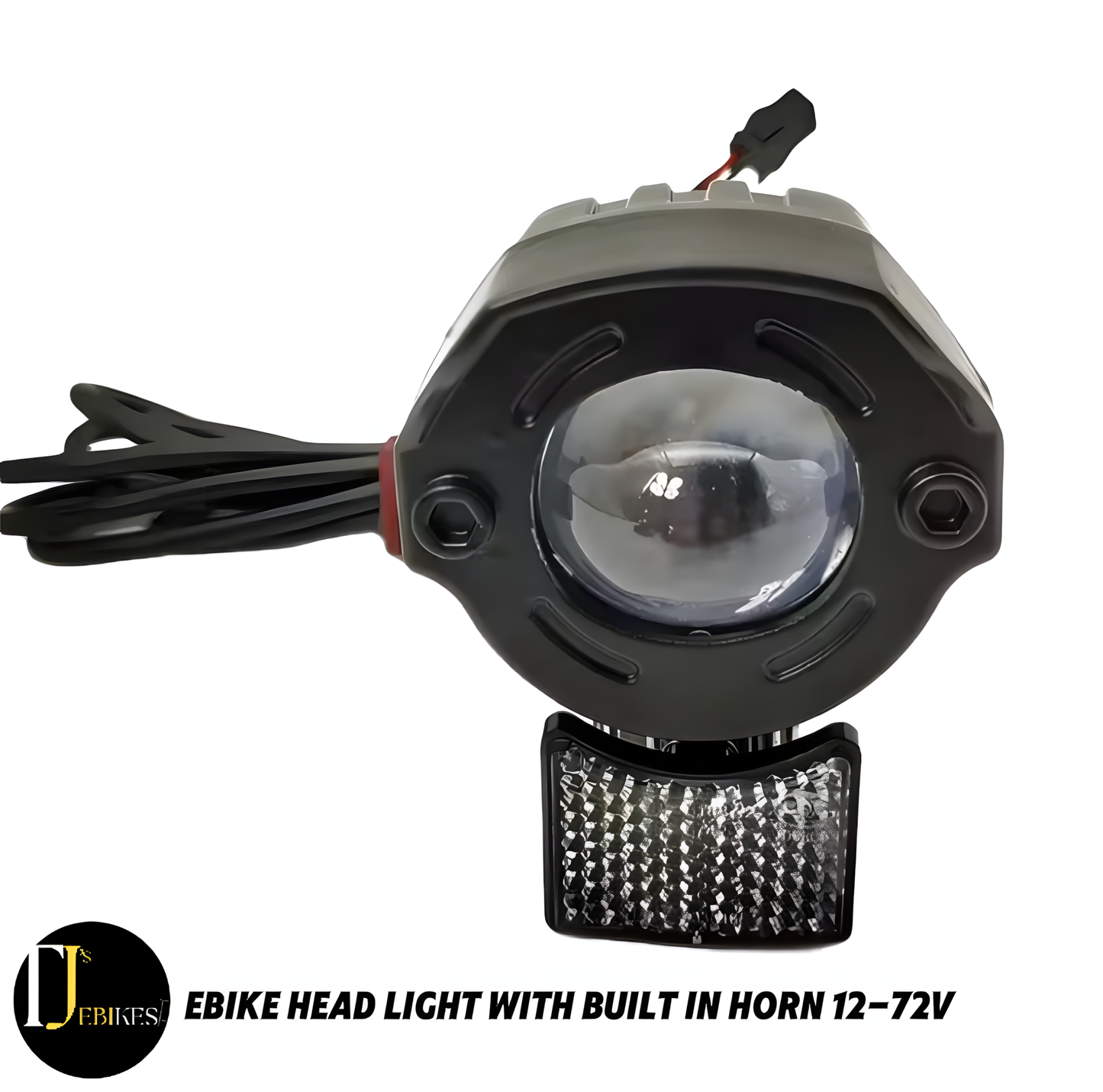 Ebike Headlight Waterproof Switch with Horn 12/24/36/48/52/60/72V 6W High-Power