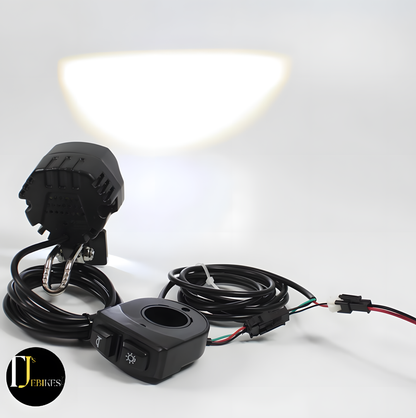 Ebike Headlight Waterproof Switch with Horn 12/24/36/48/52/60/72V 6W High-Power