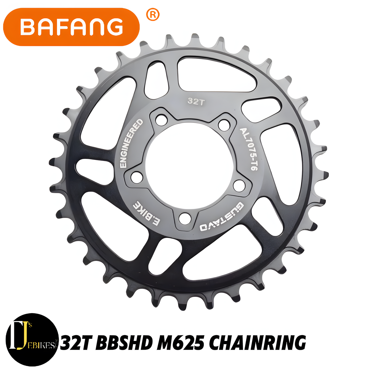 Ebike Chainring for BAFANG BBSHD M625 Mid Drive Motor – Lightweight Alloy Chainwheel 32T–38T