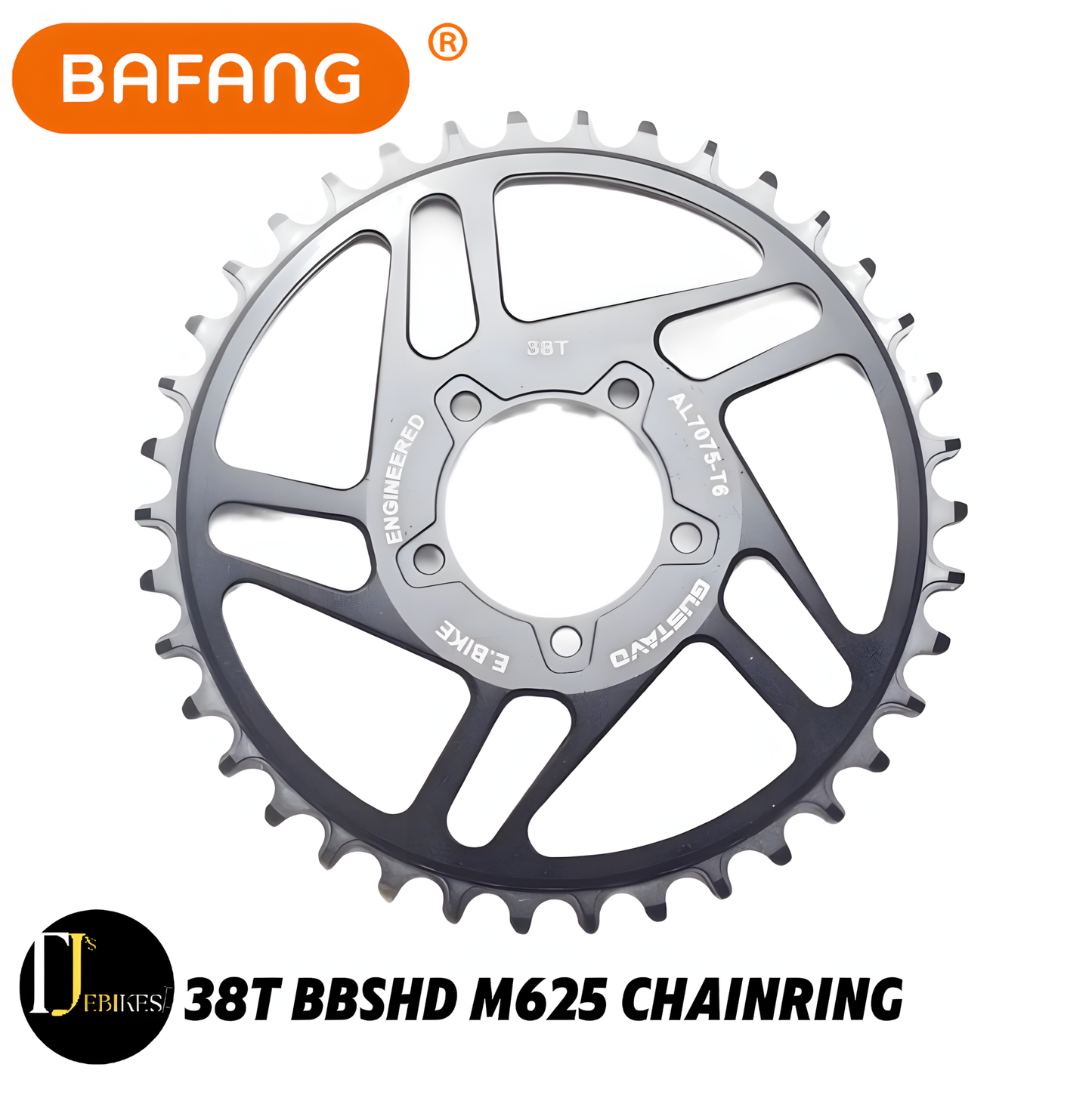 Ebike Chainring for BAFANG BBSHD M625 Mid Drive Motor – Lightweight Alloy Chainwheel 32T–38T