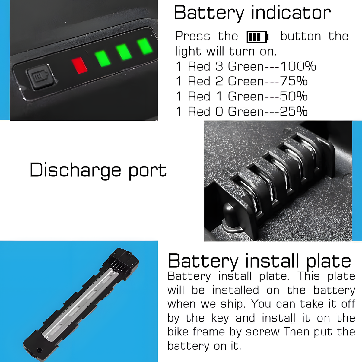 60V 20.8AH Ebike Battery 50A BMS LG 21700 Cells XT60 Base 4 Slot + Charger Electric Bicycle 200W-2000W