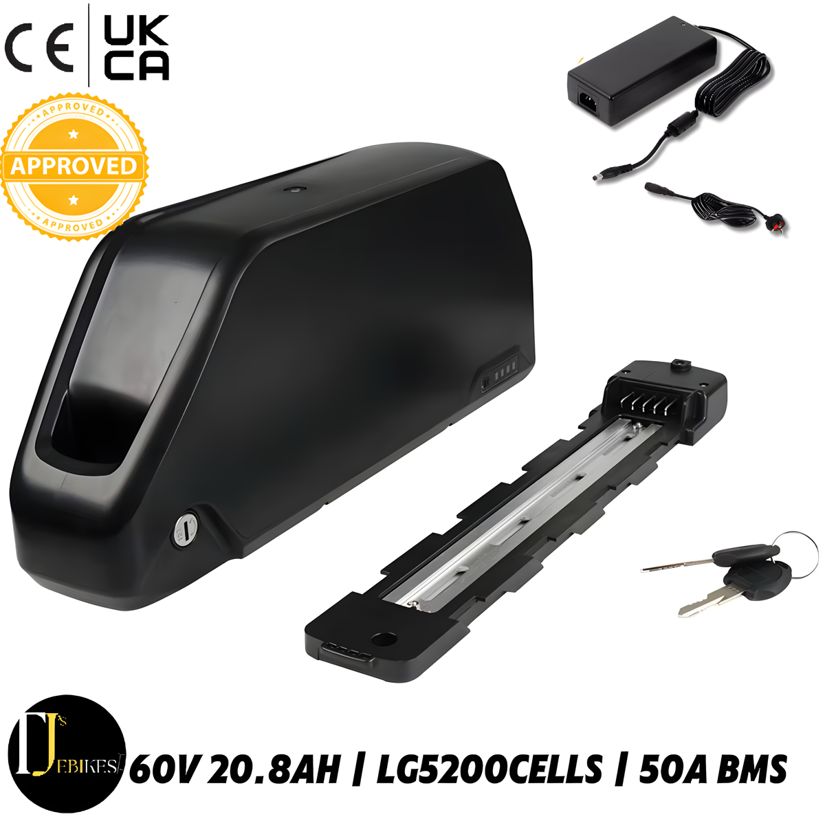 60V 20.8AH Ebike Battery 50A BMS LG 21700 Cells XT60 Base 4 Slot + Charger Electric Bicycle 200W-2000W